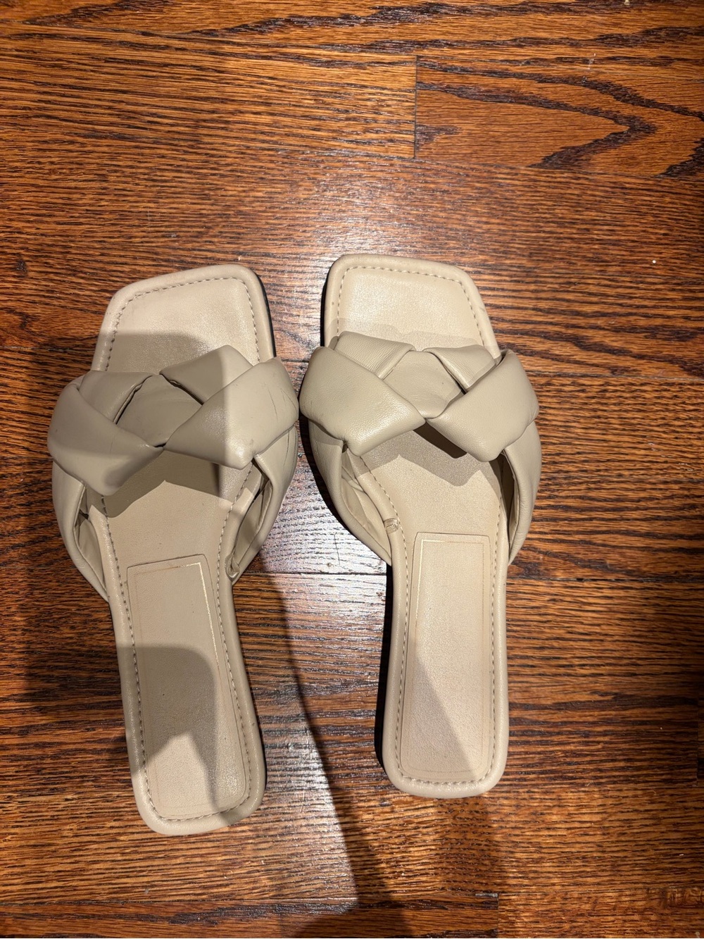 Zara Cream Slide Sandals - Women size 38